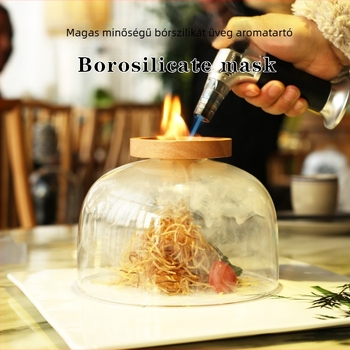 Büfé berendezés: tömörfa fedél boroszilikát üveggel a molekuláris gasztronómiához