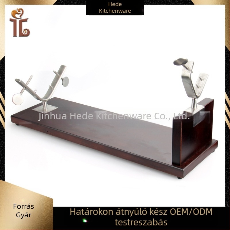  Bükkfa sonkás állvány, bárány lábszárhoz, alaplappal, logó nyomtatás lehetséges