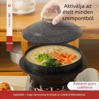Koreai bibimbaphoz készült alumíniumötvözetű kőedény – büféberendezés, nem importált, testreszabás nélkül, logóval nyomtatva