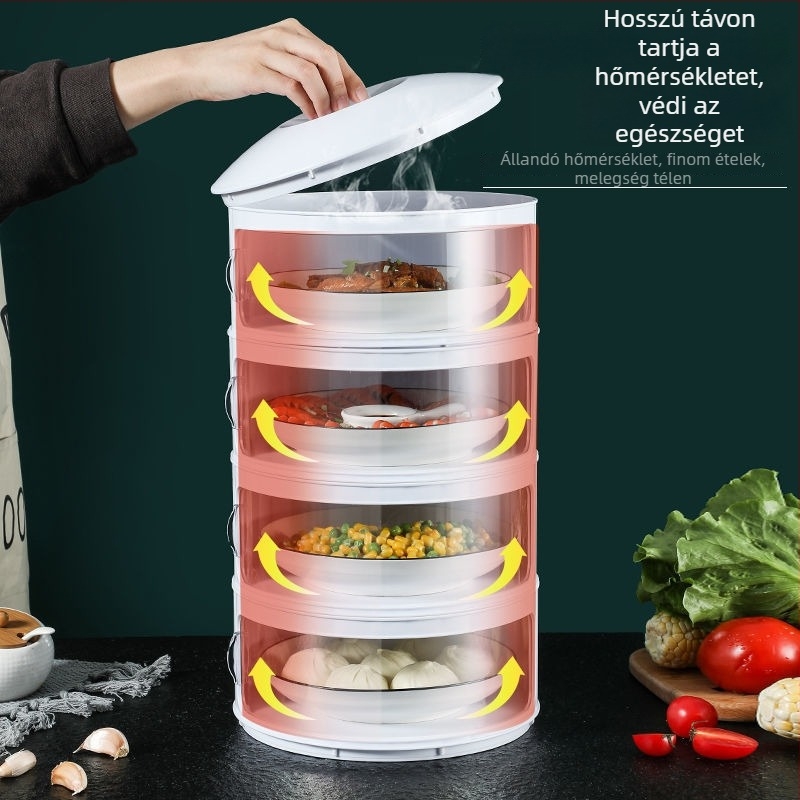 Zöldségfedő és maradékok tárolója — légáteresztő, kétfunkciós konyhai fedél; anyag: PP; stílus: modern, minimalistikus; márka: Egyéb; minőség: Prémium