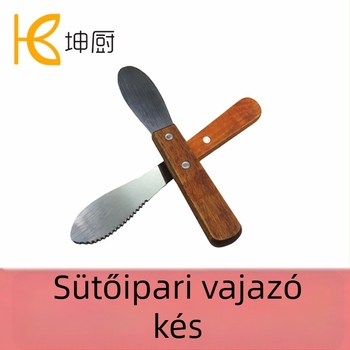 Kun Chef büféfelszerelés: rozsdamentes acél + fa fogantyú, logó nyomtatva