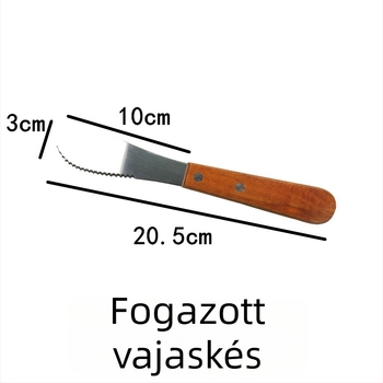 Kun Chef büféfelszerelés: rozsdamentes acél + fa fogantyú, logó nyomtatva