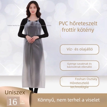 PVC vízálló kötény, olajálló, sav- és lúgálló, konyhai élelmiszer-feldolgozásra
