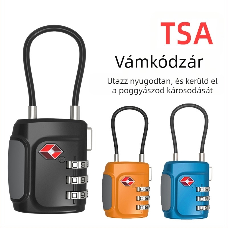 TSA54 poggyász zinkötvözet lakat numerikus kombinációval