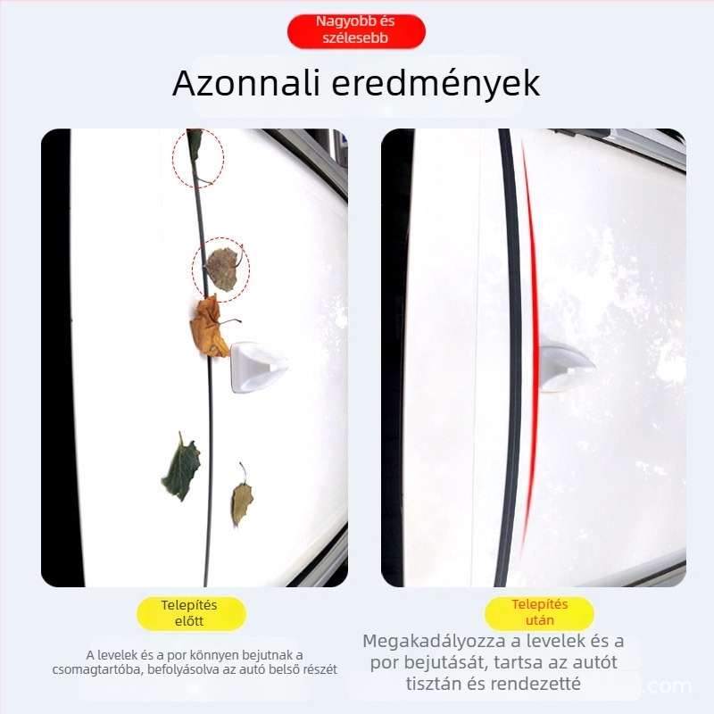 Gumi tömítő szalag a csomagtartó felső éléhez, univerzális kompatibilitás