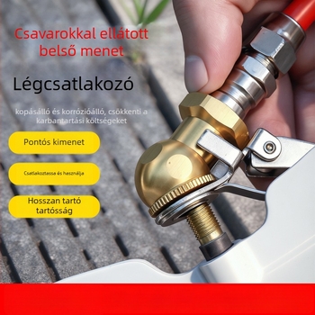 Tubeless szele pneumatikus csatlakozó belső menettel, alumínium, nyomásos rögzítés, univerzális kompatibilitás