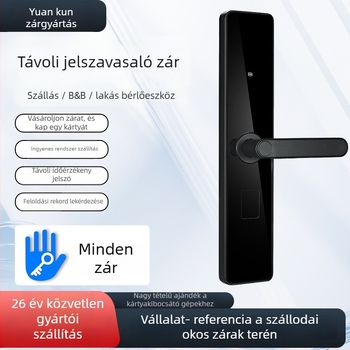 Okos ajtózár lakások és vendégházak számára, alumíniumötvözet, A6 modell, ujjlenyomat-olvasó, jelszó, kártya, kulcs és mobilalkalmazáson keresztüli távoli vezérlés