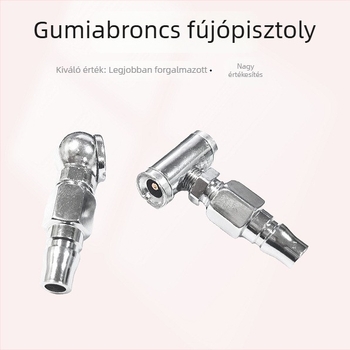 Kétfejű gumiabroncs-fújófej, kettős használatú, kompatibilis kézi pumpával és teherautó levegőellátással