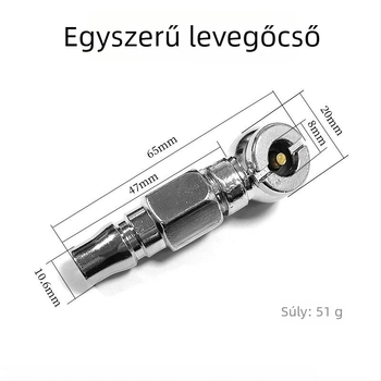 Kétfejű gumiabroncs-fújófej, kettős használatú, kompatibilis kézi pumpával és teherautó levegőellátással