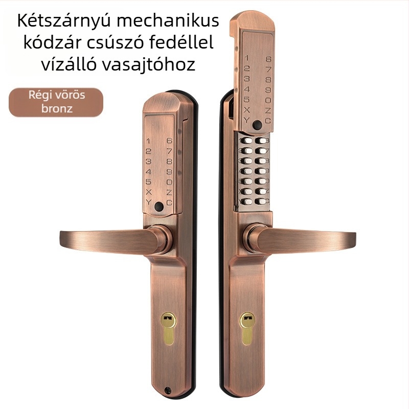 Mechanikus ajtózár 405h, cink ötvözet, záró rúd 8×8 mm, 85 mm távolság a rudak között