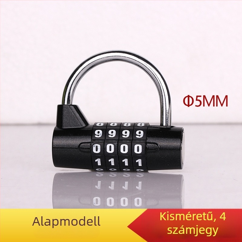 Szekrényzár 4 számjegyű numerikus kóddal — cinkötvözet, modell 206 Hammer Lock, zárókar vastagsága 4.8 mm, rudak közötti távolság 36 mm