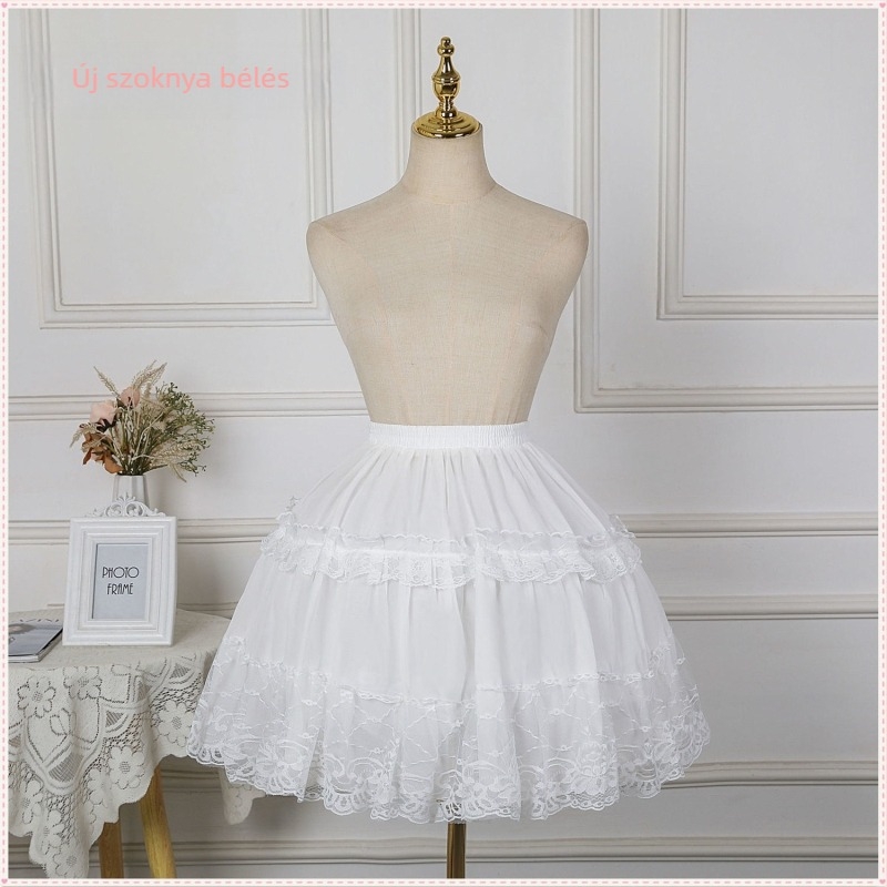 Petticoat csont nélküli kialakítás, Lolita lace pattern, fishbone (Adult, Summer 2021, Spot)