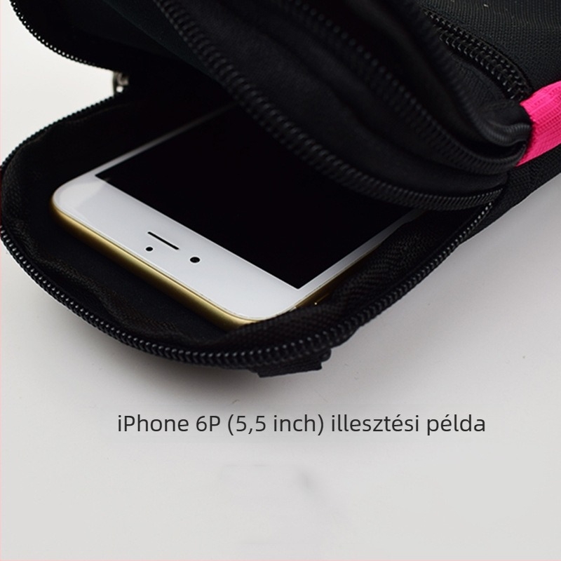 Férfi deréktáska - PU vízálló, függőleges telefon-táska, 3 az 1-ben dizájn, városi stílus