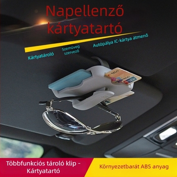 Autós napellenző kártyatartó — szemüvegtartó klipek, jegy tartó — ABS