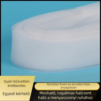 Hengyi rugalmas halcsont háló a menyasszonyi ruhák és latin tánc szoknyák formázásához, dekoratív ruházati kiegészítő