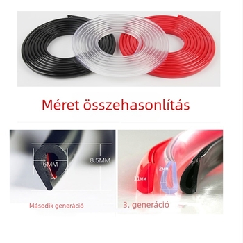 Ütközésvédő ajtócsík, Big U modell, PVC anyag, testreszabható feldolgozás