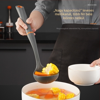 Szilikon spatula és kanál készlet, tapadásmentes, hőálló, hét darabból álló