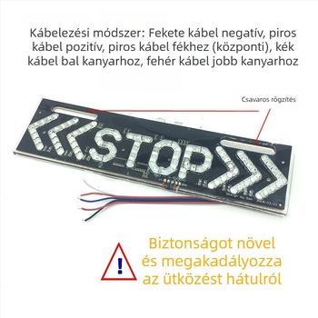 LED motorkerékpár hátsó lámpa, 8W, 12V, 5000 lm
