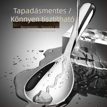 304 rozsdamentes acél rizsskanál, tapadásmentes, égés elleni, egyszerű stílusú, logóval