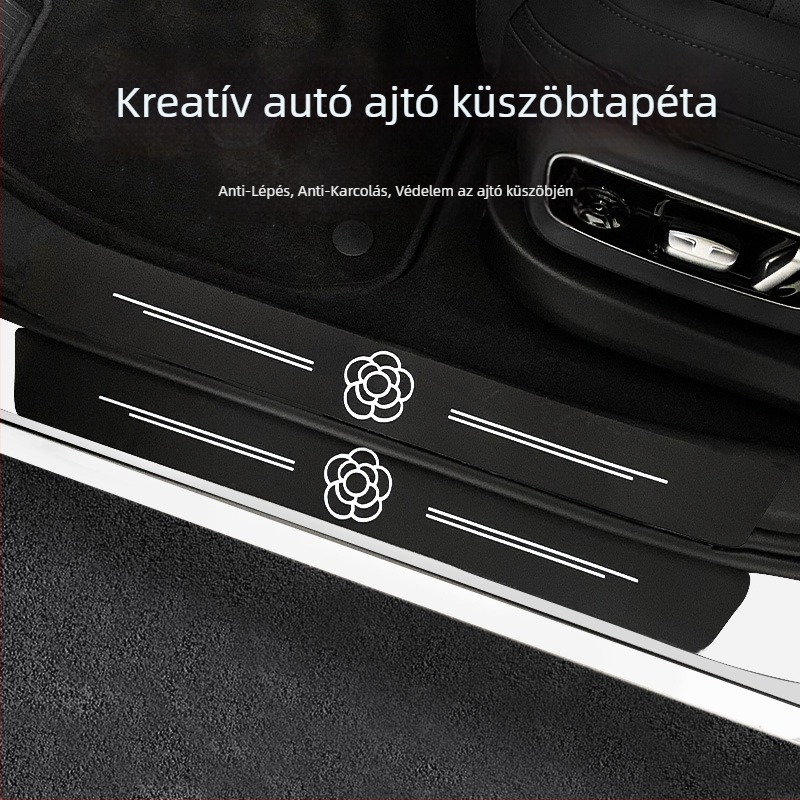 Gépjármű ajtó küszöb bőr – Camellia leather modell, általános felhasználás, Bosivpwssy