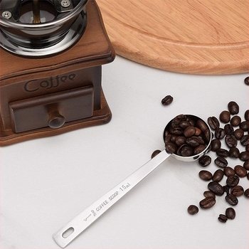 304 rozsdamentes acél sütési mérőkanál, 15 ml, vastagított tükörfény