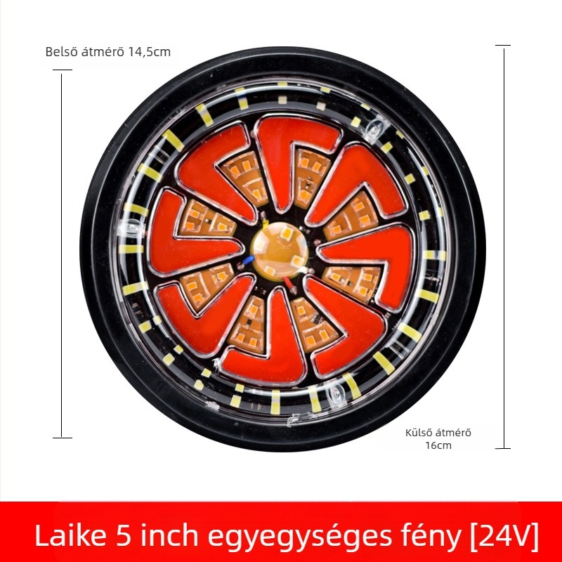 LED hátsó lámpa pótkocsihoz – 24V, vízálló, fék és index lámpa