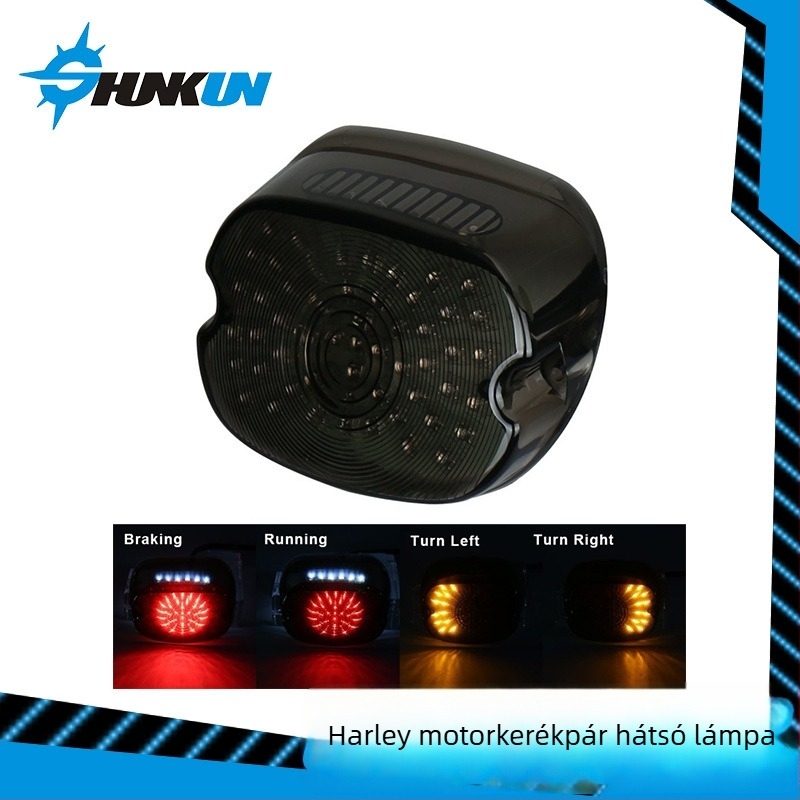 LED hátsó lámpa Harley motorkerékpárokhoz - 30W, 12V, 800 lm, 6000K, 50 000 óra
