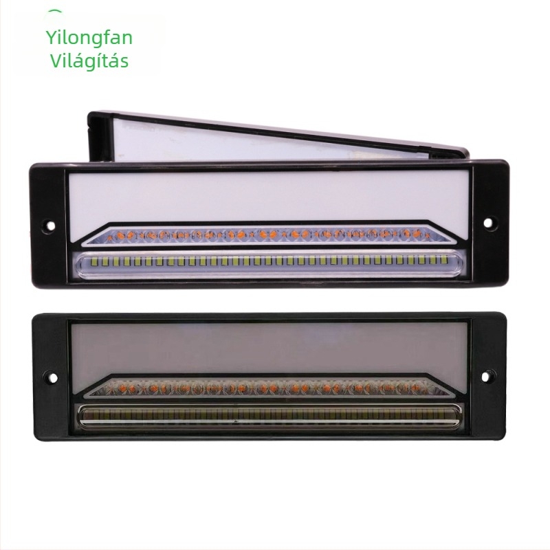 LED hátsó lámpa nehéz járművekhez — háromszínű fényvezető, 147 LED, modell YLF-008/YLF-009, 2835SMD, 12-30V, 3W