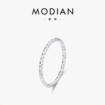 Modian 925 Sterling ezüst női vékony gyűrű, csillogó csillagos dizájn, minimalist stílus