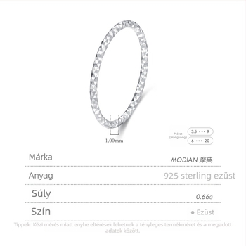 Modian 925 Sterling ezüst női vékony gyűrű, csillogó csillagos dizájn, minimalist stílus