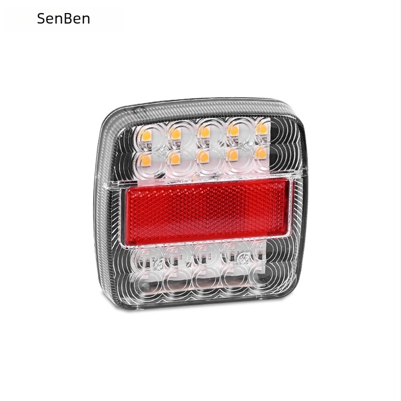 LED hátsó lámpa teherautókhoz és pótkocsikhoz, 26LED négyzetes, 12/24V, 20W, 18000 lm