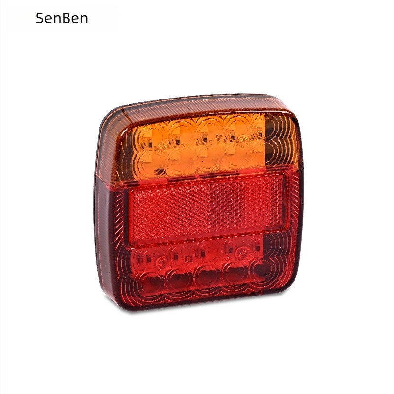 LED hátsó lámpa teherautókhoz és pótkocsikhoz, 26LED négyzetes, 12/24V, 20W, 18000 lm