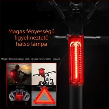 Tuliao USB LED hátsó lámpa kerékpárhoz – MTB és országúti kerékpárokhoz, fék- és figyelmeztető fénnyel