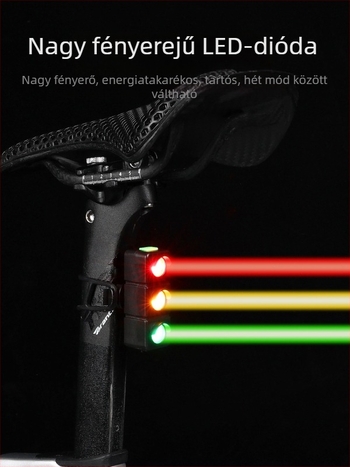 Quanxin kerékpár hátsó lámpa, hosszú üzemidejű, újratölthető, éjszakai tekerésre MTB és országúti kerékpárokhoz
