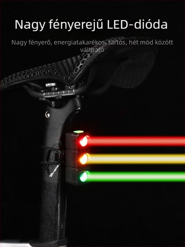 Quanxin kerékpár hátsó lámpa, hosszú üzemidejű, újratölthető, éjszakai tekerésre MTB és országúti kerékpárokhoz