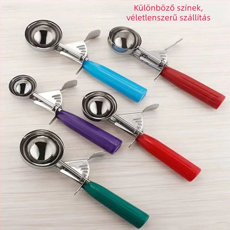 Fagylaltkanál és golyóformázó, rozsdamentes acél, méretek 4 cm/5 cm/6 cm