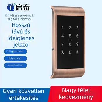 Qitai szekrényajtó elektronikus jelszavas zár, modell 2020, cinkötvözetből, számkódos típus, fa- és fémszekrényekhez, iratokhoz és fiókokhoz