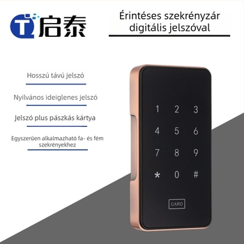 Qitai szekrényajtó elektronikus jelszavas zár, modell 2020, cinkötvözetből, számkódos típus, fa- és fémszekrényekhez, iratokhoz és fiókokhoz