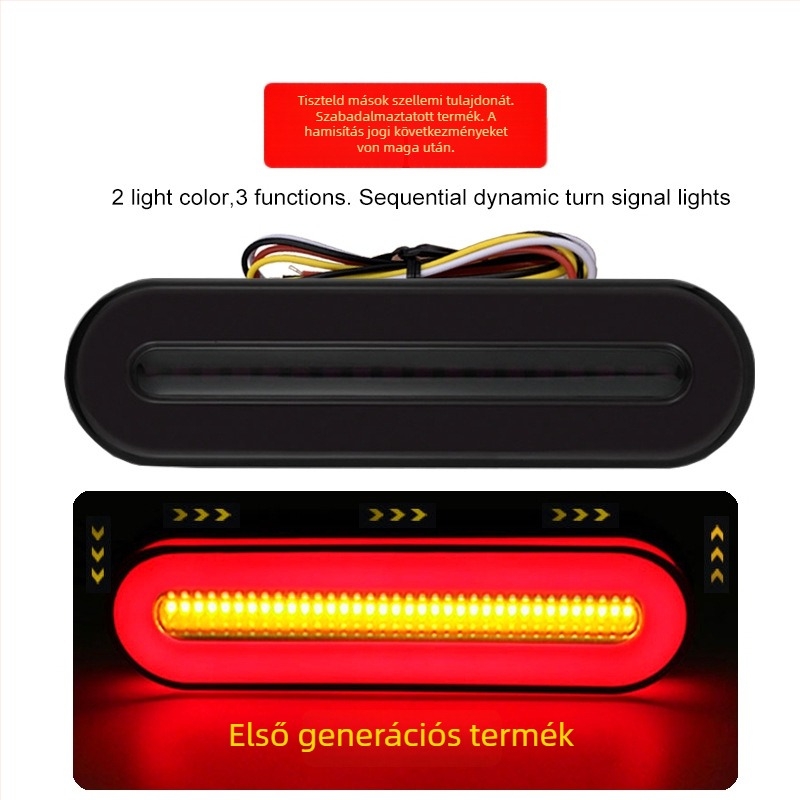 LED hátsó lámpa trailerhez – 2835SMD, DC 10-30V, 500 lm, Modell YLF-TD001