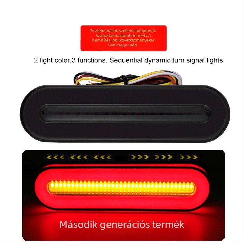 LED hátsó lámpa trailerhez – 2835SMD, DC 10-30V, 500 lm, Modell YLF-TD001