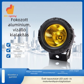 Autóipari LED spotlámpa munka világításhoz – nagy fényerő, kerek kivitel, 30W, 9-36V, 3000 lm, élettartam 50 000 óra