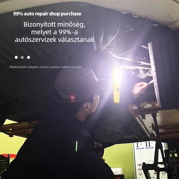 Mágneses COB LED Munkalámpa, 10W, 1200mAh, kézi töltés, vészvilágítás