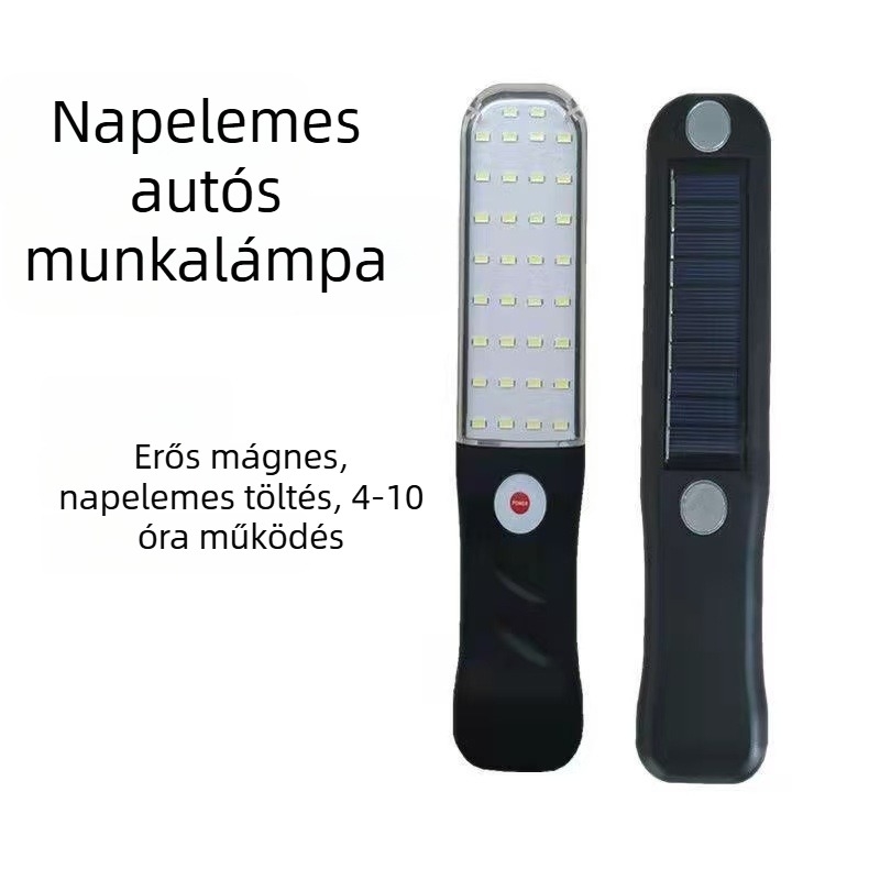 Hordozható LED munka lámpa autójavításhoz, 50W, 2 órás töltés, IP55, 18650 akkumulátor, tömeg 300 g