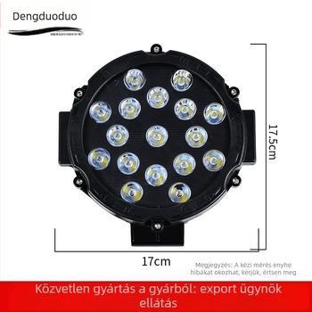 Jingsheng LED munkalámpa teherautókhoz, terepjáró célra, 17 LED, 51W, 220V, műanyag ház, élettartam 3000h