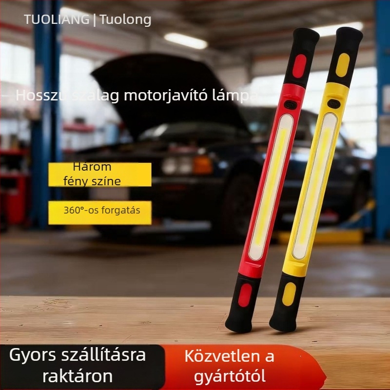 Külső mágneses munkalámpa kampóval és COB LED-del, újratölthető, 20W, 5000mAh, fénysugár 50–100 m