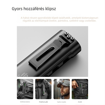 Tölthető LED munkalámpa mágneses tartóval, 10W, 1000mAh, hatótáv 500 m