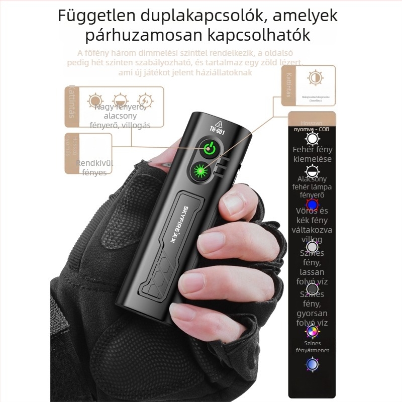 Tölthető LED munkalámpa mágneses tartóval, 10W, 1000mAh, hatótáv 500 m