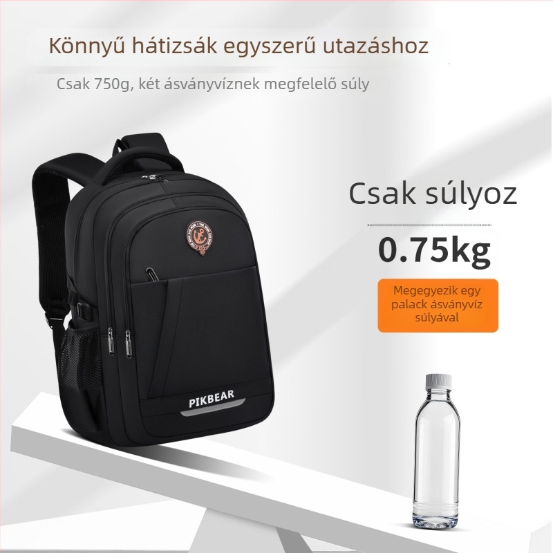 Iskolatáska fiúknak, brit stílus, Oxford anyagból, légáteresztő belsővel, nylon bélés, megfelelő általános iskolába