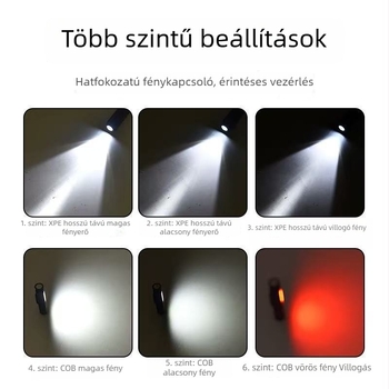 Mini mágneses autójavító LED zseblámpa, 4W, 50–100 m hatótáv, ABS ház, üzemidő 2 óra