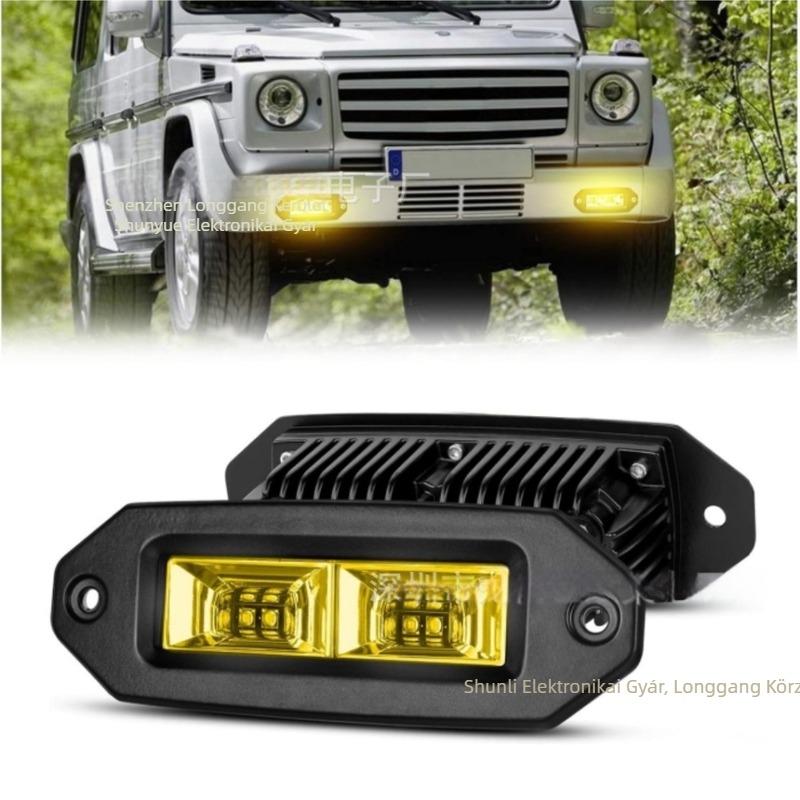 Négyzet alakú autó LED munkalámpa, 40W, 10-30V, 1600 lm, 6500K, alumínium ötvözet